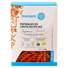Espirales de Lentejas Rojas Manare (250 gr)