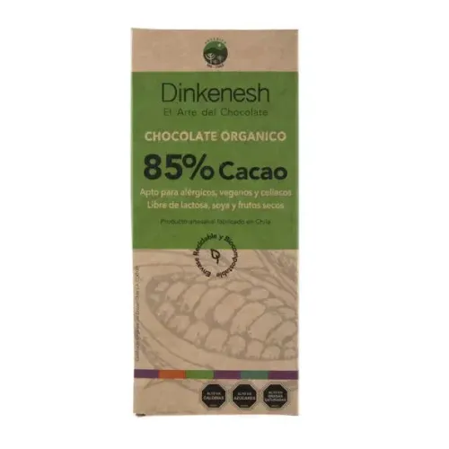 Barra de Chocolate Orgánico (100 gr) 85% cacao