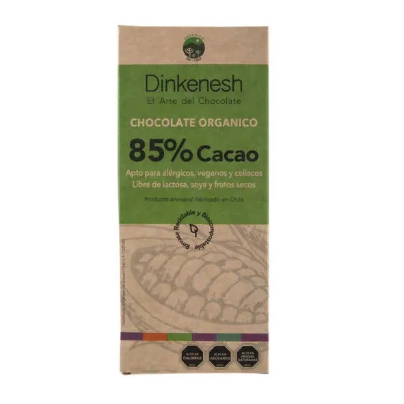 Barra de Chocolate Orgánico (100 gr) 85% cacao