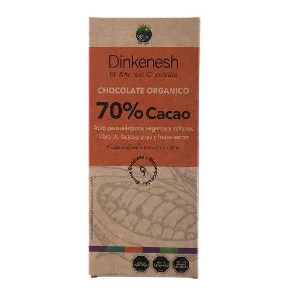 Barra de Chocolate Orgánico (100 gr) 70% cacao