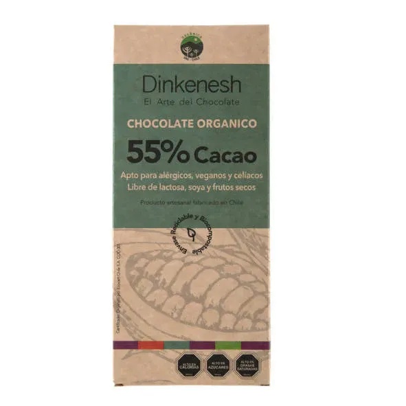 Barra de Chocolate Orgánico (100 gr) 55% cacao