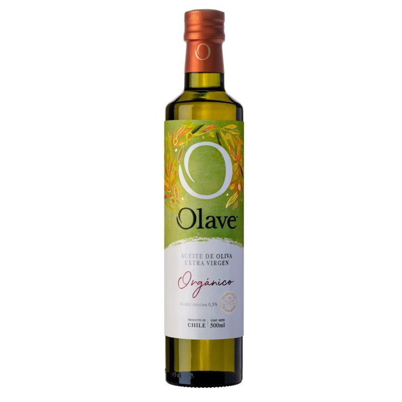 Aceite de Oliva extra Virgen orgánico 500cc Marca Olave